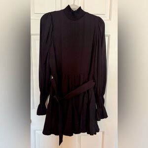 Impressions Black Long Sleeve Mini Dress